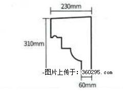 产品分解图型 - 檐口线，型号：SX311-YK-3，规格：230x310mm(3) - 吉安三象EPS建材 ja.sx311.cc